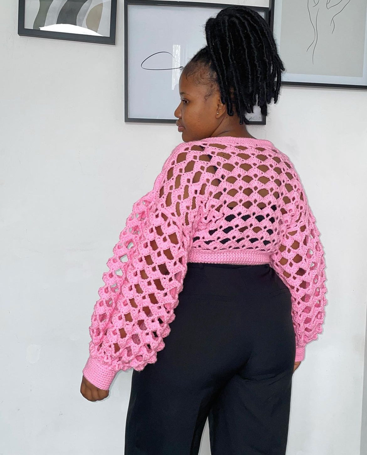 Open shell puff sleeve pattern